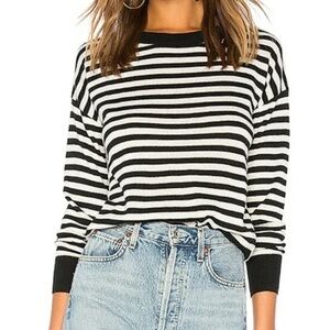 House of Harlow x REVOLVE Britt Sweater in Black & White Stripe XS